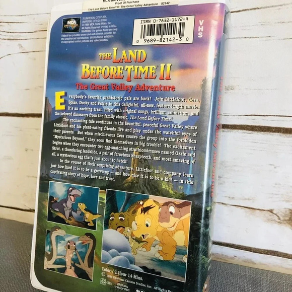 THE LAND BEFORE TIME II Valley Adventure VHS Home Video Tape Clamshell Case - Picture 2 of 8